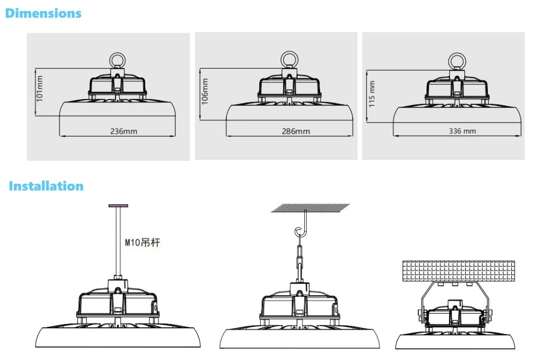 B2b Hot Selling 5 Years Warranty IP65 UFO LED Canopy Light 150lm/W 150W Workshop Super Market High Bay Lamp LED